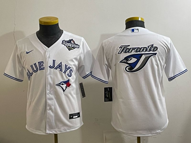Youth 2025 Toronto Blue Jays Blank White Game Nike MLB Jersey style 06